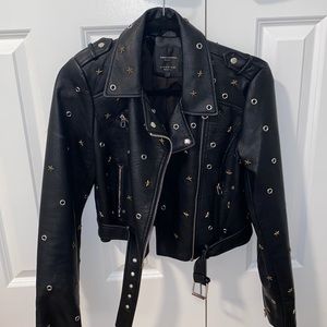 Zara Studs and Stars Leather Jacket